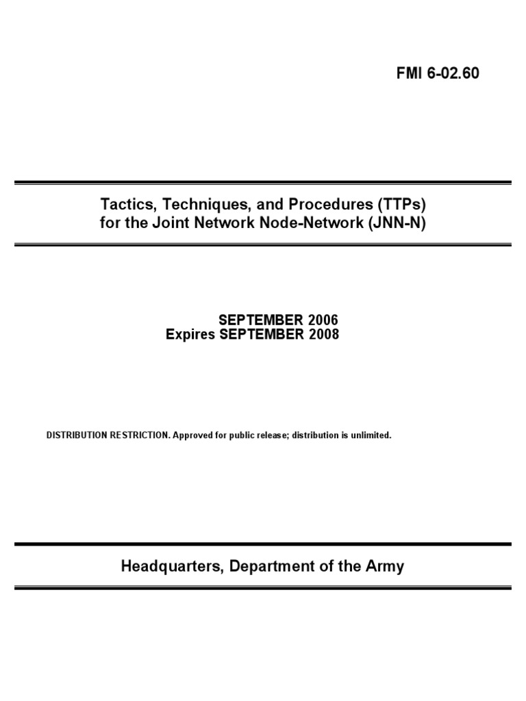 JNN-N Tactics and Procedures Guide | PDF | Computer Network ...
