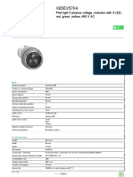 Product data sheet for 3-phase pilot light indicator