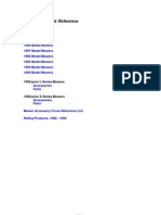 Lawn-Boy Quick Reference Guide for 2001-1999 Model Mowers