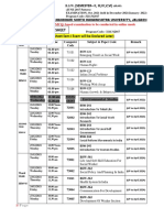 Time Table/Date Sheet: Multiple Choice Questions (MCQ) Based Examination To Be Conducted in Online Mode