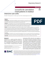 Prediction of Successful De-Cannulation of Tracheostomised Patients in Medical Intensive Care Units