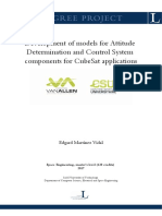 Development of Models For Attitude Determination and Control System Components For Cubesat Applications