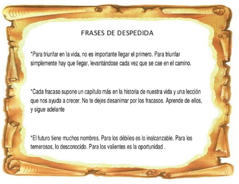 4 Pergamino Frases de Despedida | PDF