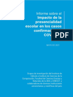 Informe Sobre El Impacto de La Presencialidad Escolar en Los Casos Confirmados de COVID-19 (1)