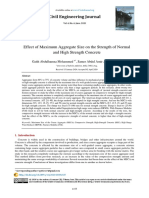 Civil Engineering Journal: Effect of Maximum Aggregate Size On The Strength of Normal and High Strength Concrete