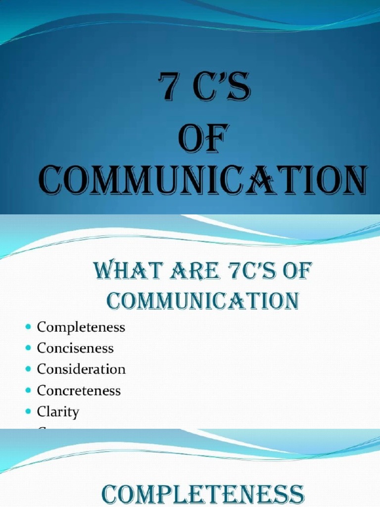 7 Cs of Communication 002 | PDF