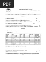 CBSE Class 12 Computers Worksheet - SQL | PDF | Data Model | Areas Of ...
