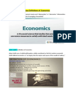 A-Various Definitions of Economics