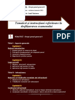 IFR - Examen Dr. Penal Genaral I - Tematica Si Instructiuni