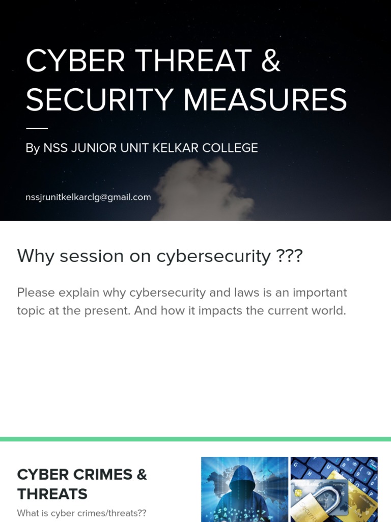 Presentation On Basics of Cyber Security | PDF