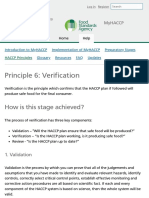 Principle 6 - Verification - MyHACCP