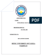 Hitec University of Taxila Pakistan: Assignment#03 Name: Muhammad Abad Qayyum
