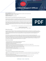 Vacancy - Client Support Officer