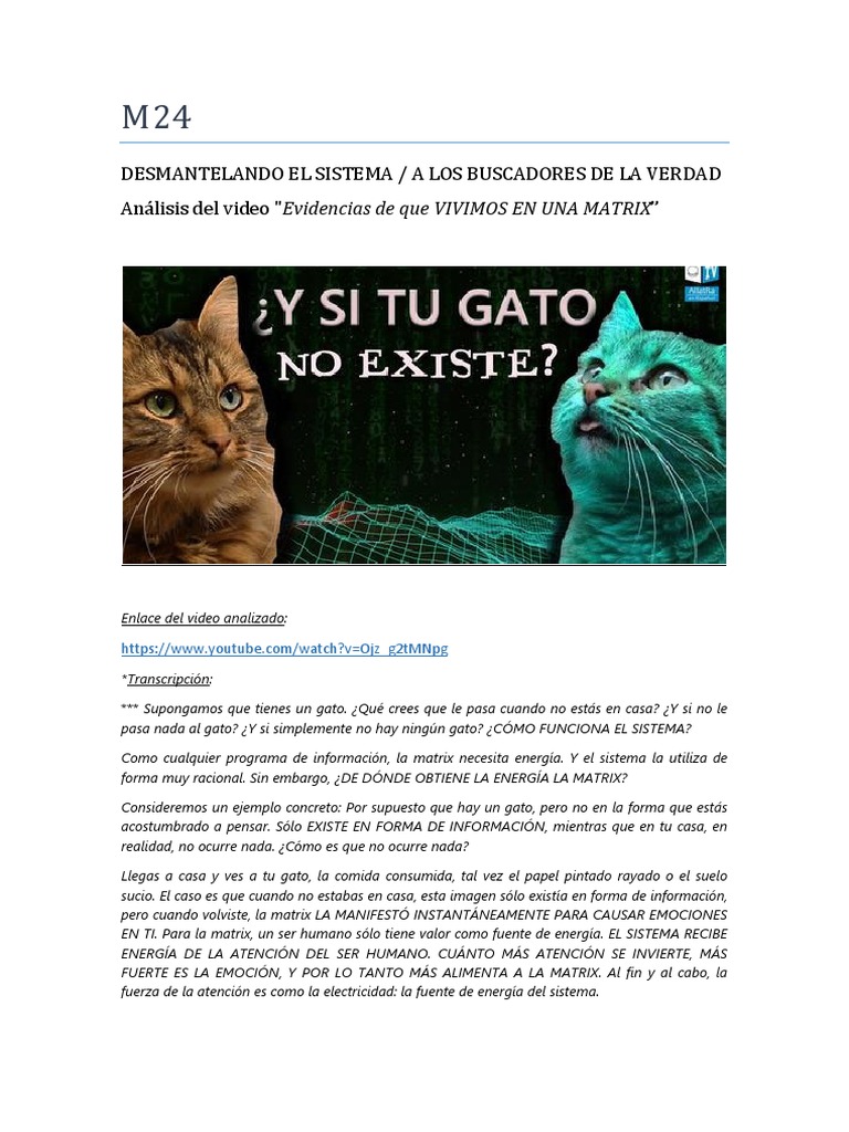 Cómo Funciona la Matrix de la Realidad | PDF | Mente | Realidad