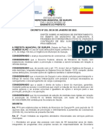 DECRETO 232 - DISPÕE SOBRE AS MEDIDAS DE ENFRENTAMENTO NO MUNICÍPIO DE GURUPÁ À PANDEMIA DO CORONAVÍRUS COVID-19 - VISANDO À CONTENÇÃO DE SEU AVANÇO - PDF