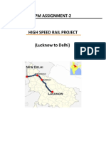 PM ASSIGNMENT-2: Lucknow-Delhi High Speed Rail Project