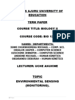 Environmental Monitoring (Term Paper by Michael)