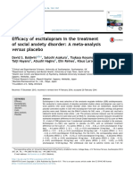Efficacy of Escitalopram in The Treatment of Social Anxiety Disorder