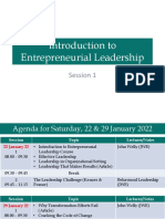 Introduction To Entrepreneurial Leadership