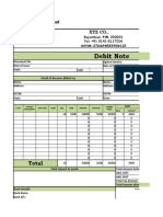 GST Debit Note Format in Excel
