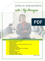 Offres d'Emploi Top Managers 27 Novembre 2019