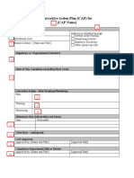 Corrective Action Plan Template