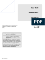 LG - Rumor Touch User Guide