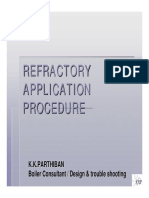 Refractory Application Procedure