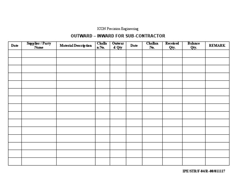 04 Outward Inward Suppliers | PDF