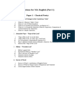 Pdfcoffee.com Questions for Ma English Part 1 PDF Free