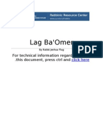 Lag Ba'Omer: For Technical Information Regarding Use of This Document, Press CTRL and