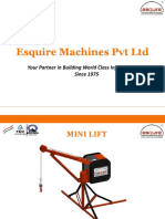 Esquire Machines PVT LTD: Your Partner in Building World Class Infrastructure Since 1975