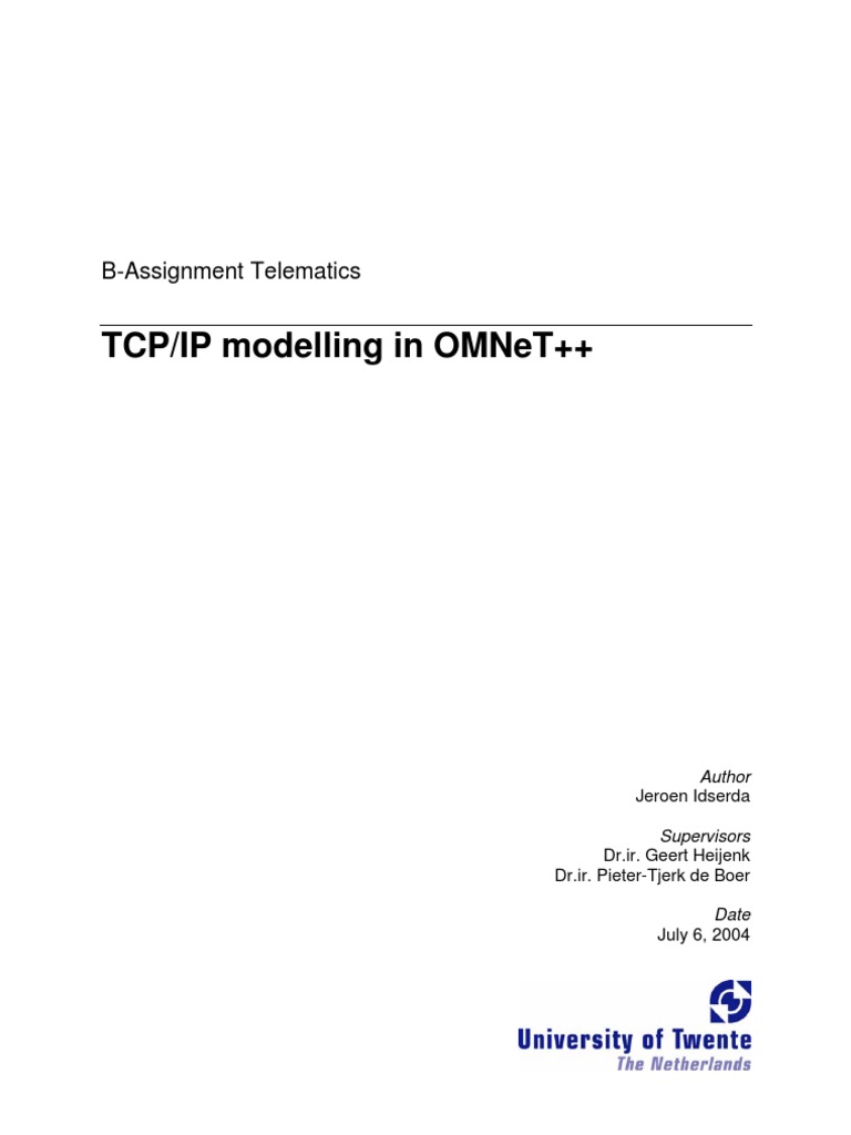 TCP Simulation Omnet | PDF | Computers | Technology & Engineering