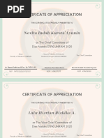 Novita Indah Kurata'Ayunin: Certificate of Appreciation