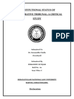 Constitutional Status of Administrative Tribunal: A Critical Study