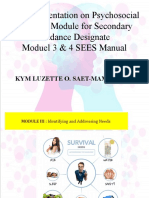 Virtual Orientation On Psychosocial First Aid Module For Secondary Guidance Designate Moduel 3 & 4 SEES Manual