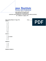 Trugo, Karluz - Prelims - Answer Sheet