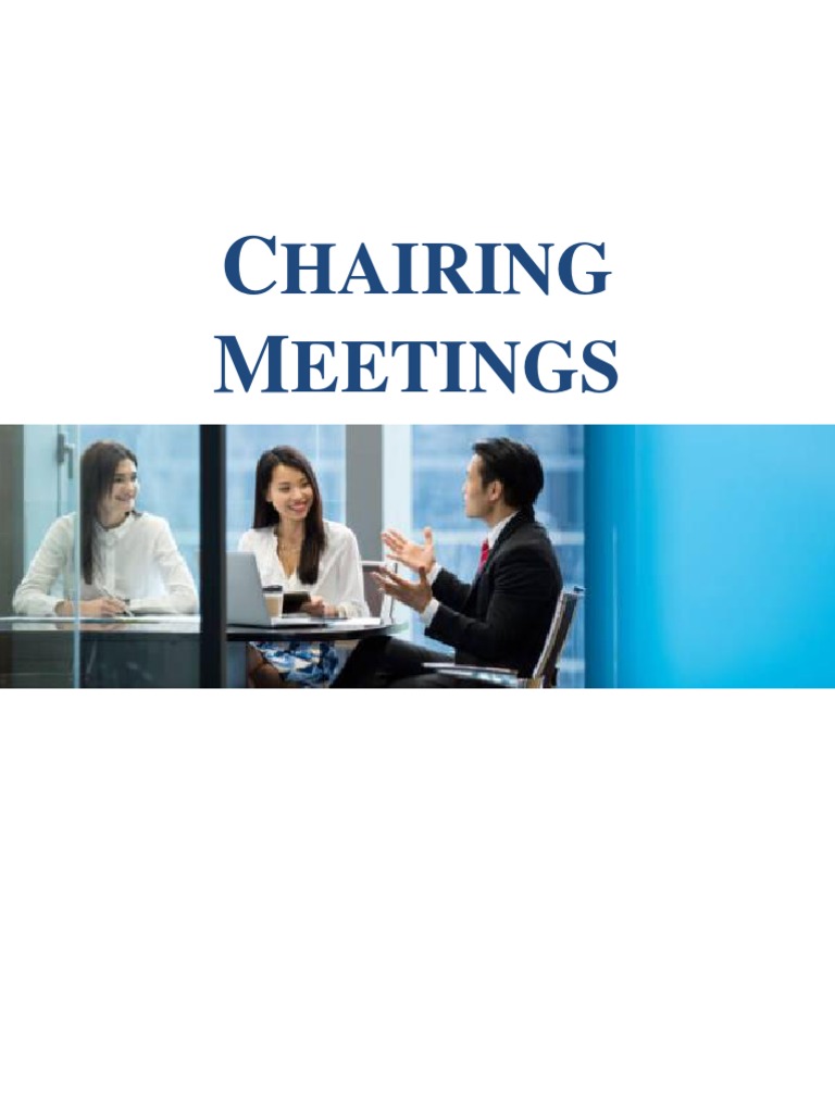 4 Chairing Meetings PDF Recruitment