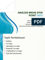 Pertemuan 5 Analisis Break Even Point