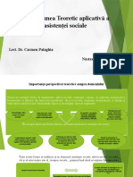 Dimensiunea Teoretic aplicativă a asistenței sociale