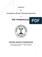 Dnb-Pharmacology: Competency Based Training Programme