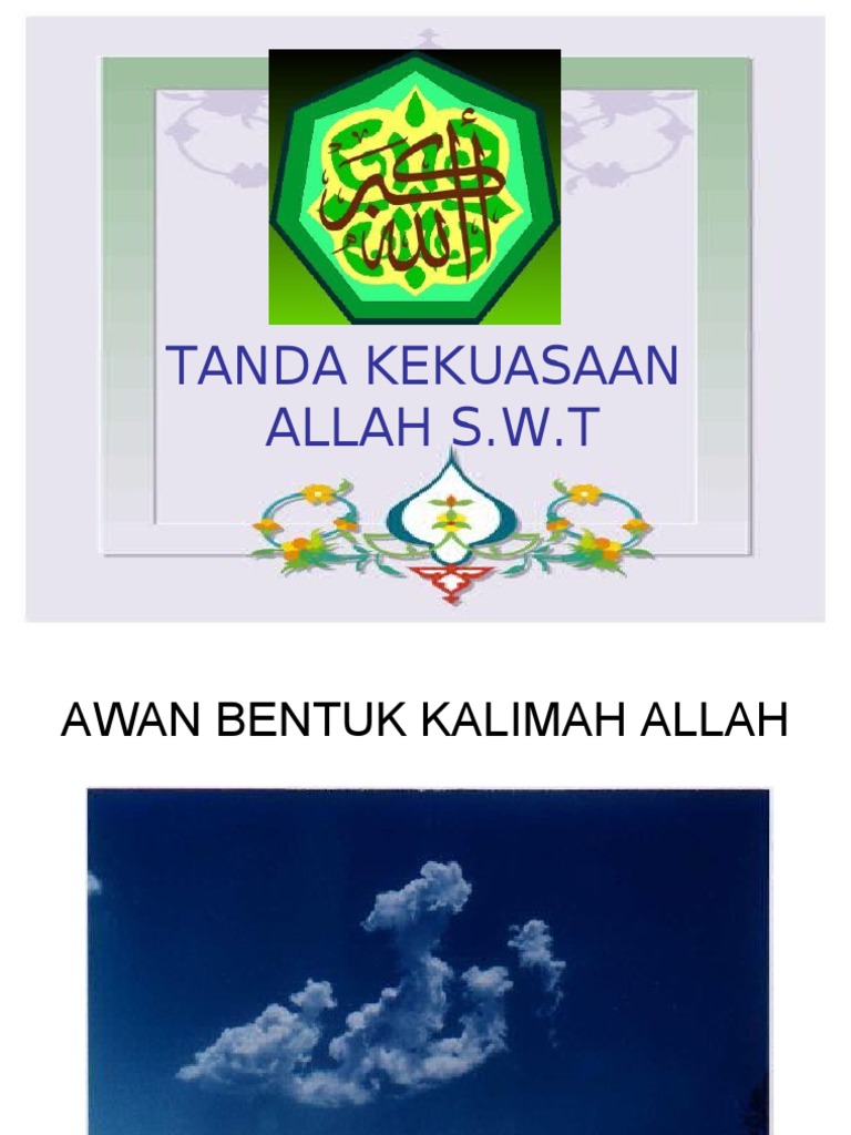 TANDA KEKUASAAN ALLAH