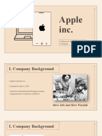 Apple Inc. Research Study on Company Background and Strategies