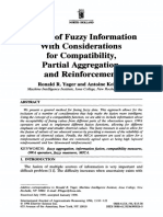 Fusion of Fuzzy Information With Considerations For Compatibility, Partial Aggregation, and Reinforcement