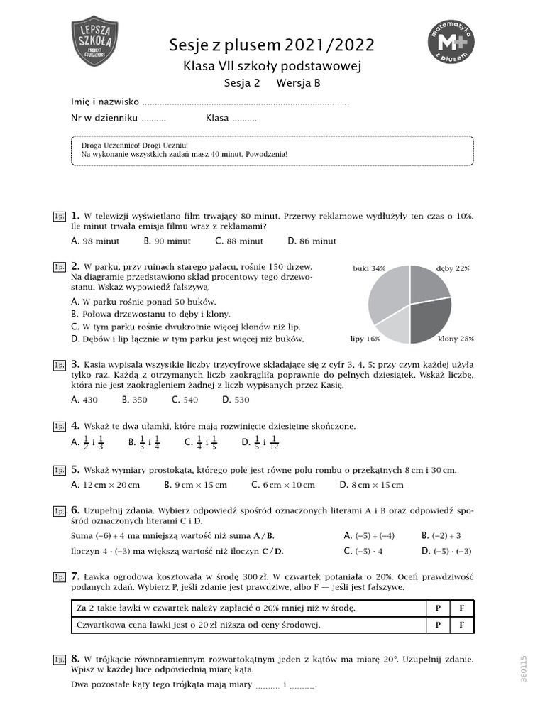Sesja Z Plusem Klasa 8 Gwo
