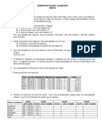 Exercícios Excel avançado - cálculos, relatórios e equações