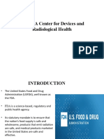 The FDA Center For Devices and Radiological Health