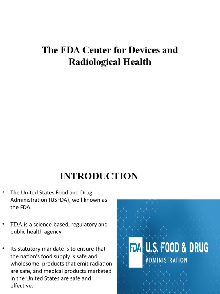 The FDA Center For Devices and Radiological Health | PDF | Science ...