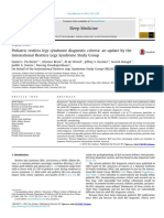 2013 - Pediatric restless legs syndrome diagnostic criteria - update by the International Restless Legs Syndrome Study Group