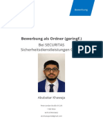 Abubakar Khawaja - Bewerbungsmappe